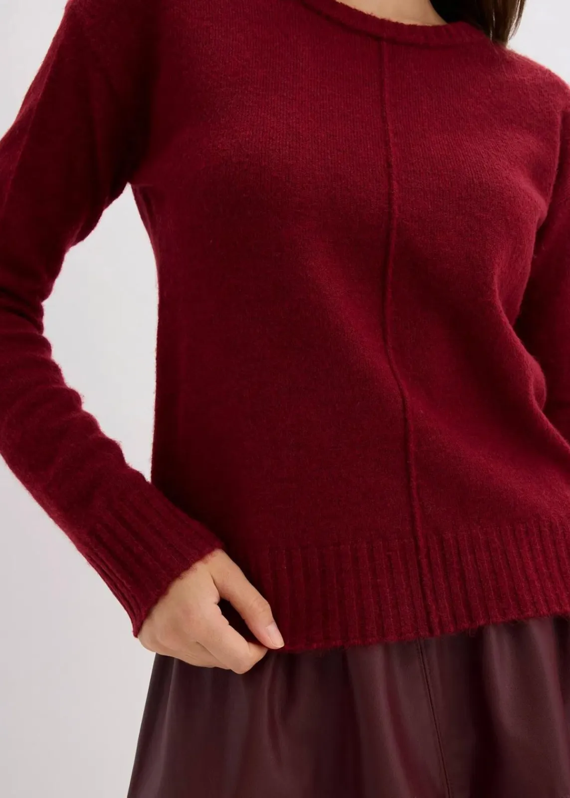 bonprix Bekleidung·Umstandsmode|Pullover & Strickjacken^Pullover pflaumenrot