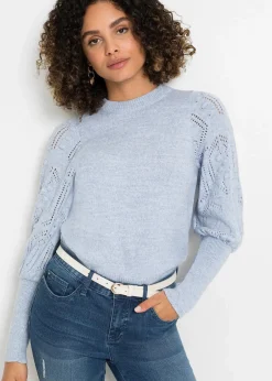 bonprix Bekleidung·Umstandsmode|Strickmode^Pullover hellblau
