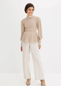 bonprix Bekleidung·Umstandsmode|Bekleidung·Jeans^Pullover beige meliert