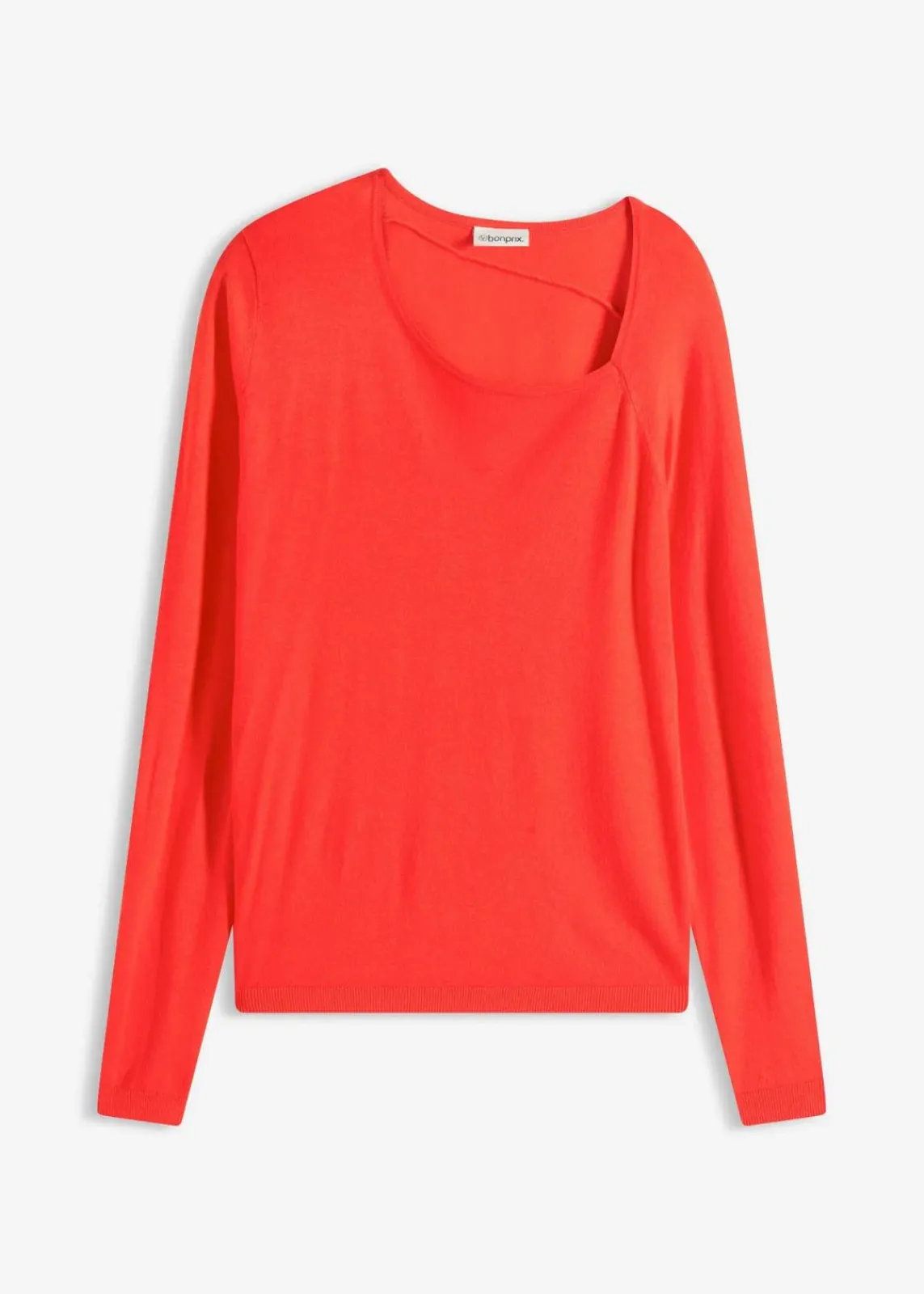bonprix Pullover & Strickjacken|Strickmode^Pullover aus fließendem Viskose-Mix rot