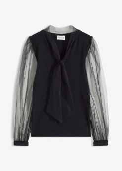 bonprix Bekleidung·Umstandsmode|Bekleidung·Jeans^Pullover aus fließendem Viskose-Mix schwarz