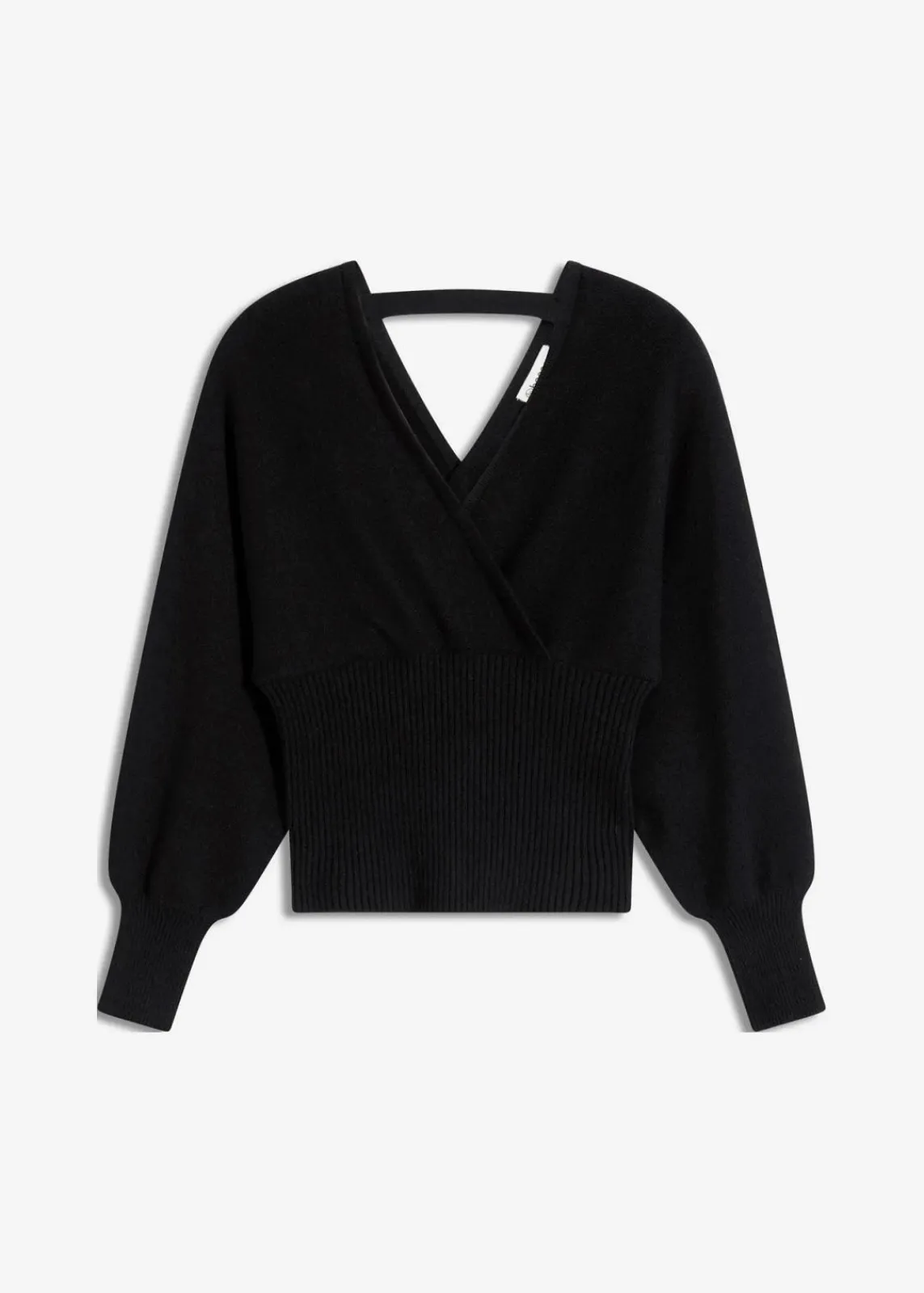 bonprix Bekleidung·Umstandsmode|Strickmode^Pullover aus fließendem Viskose-Mix schwarz