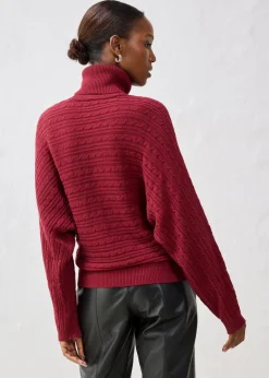 bonprix Bekleidung·Umstandsmode|Pullover & Strickjacken^Pullover aus Merinowolle pflaumenrot