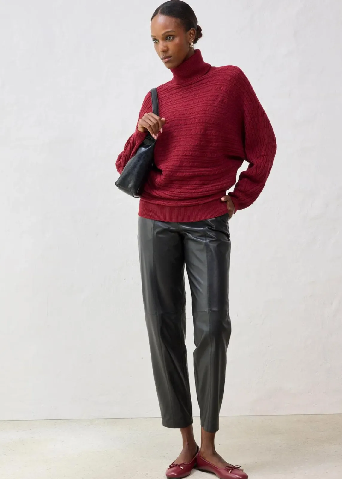 bonprix Bekleidung·Umstandsmode|Pullover & Strickjacken^Pullover aus Merinowolle pflaumenrot