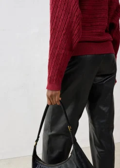 bonprix Bekleidung·Umstandsmode|Pullover & Strickjacken^Pullover aus Merinowolle pflaumenrot