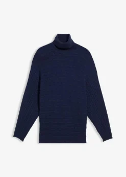bonprix Bekleidung·Umstandsmode|Pullover & Strickjacken^Pullover aus Merinowolle dunkelblau