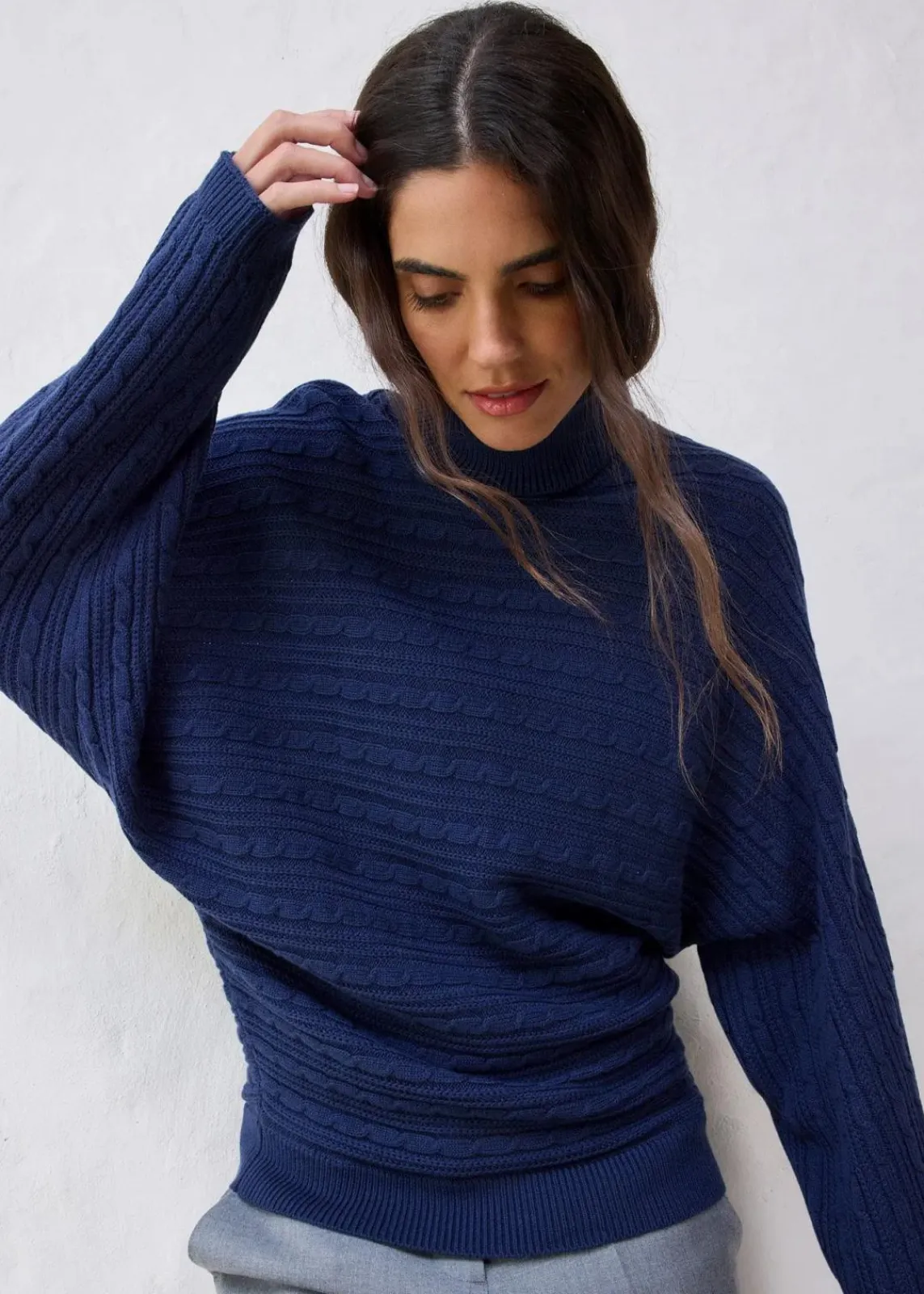 bonprix Bekleidung·Umstandsmode|Pullover & Strickjacken^Pullover aus Merinowolle dunkelblau