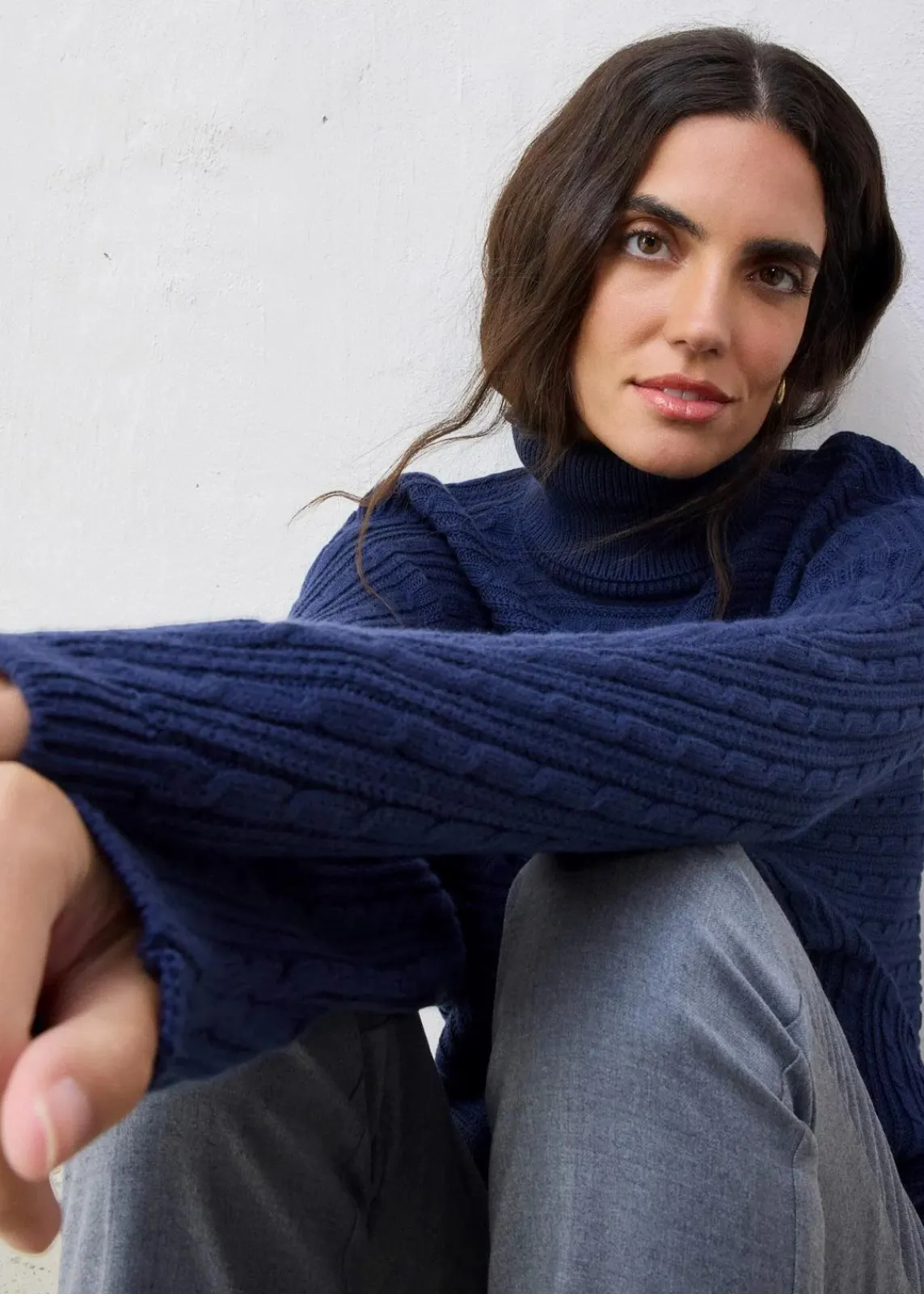 bonprix Bekleidung·Umstandsmode|Pullover & Strickjacken^Pullover aus Merinowolle dunkelblau
