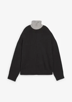 bonprix Bekleidung·Umstandsmode|Bekleidung·Jeans^Pullover aus reiner Baumwolle anthrazit meliert