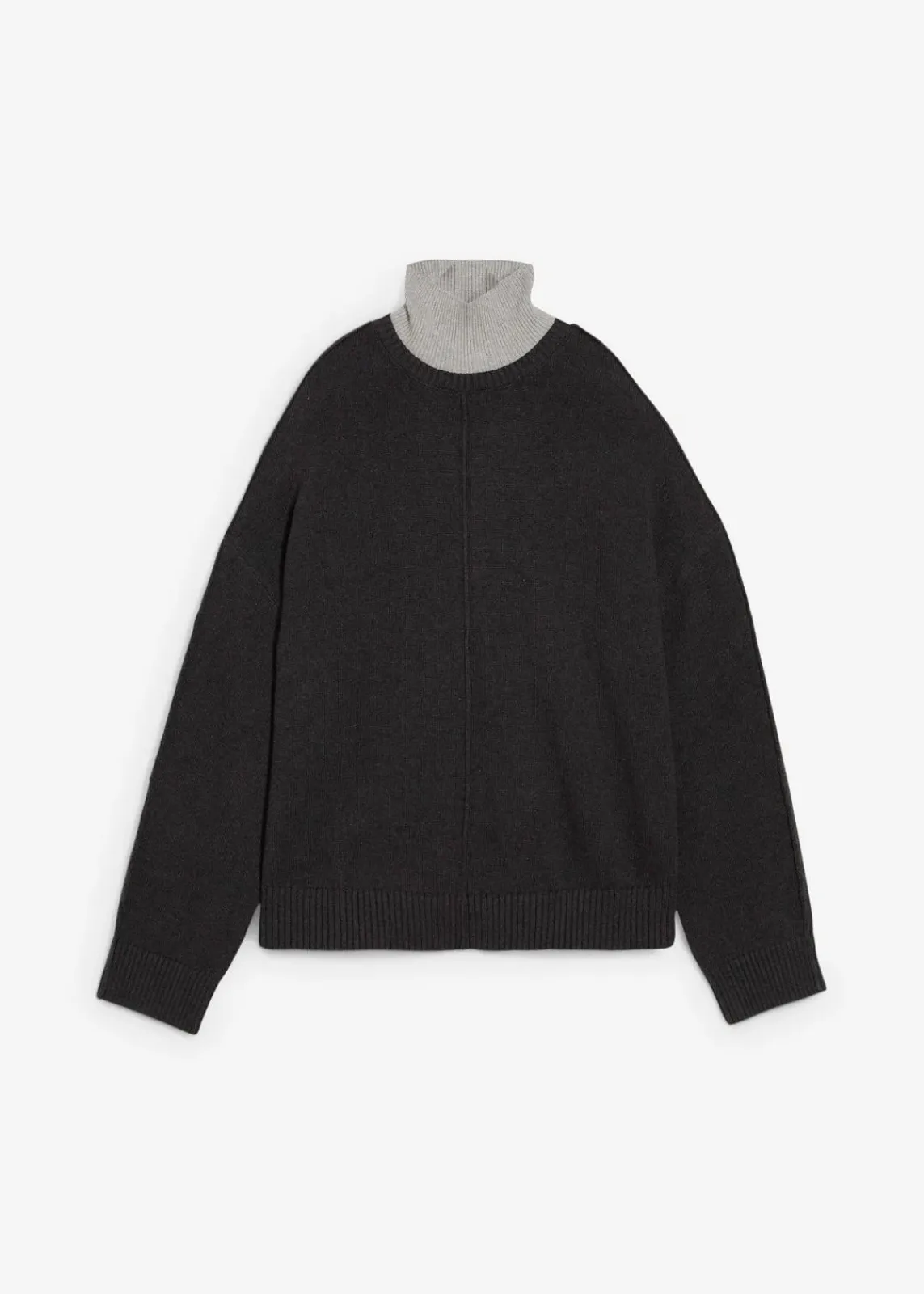 bonprix Bekleidung·Umstandsmode|Bekleidung·Jeans^Pullover aus reiner Baumwolle anthrazit meliert