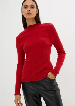 bonprix Pullover & Strickjacken|Bekleidung·Jeans^Pullover aus superfeiner Merinowolle chillirot