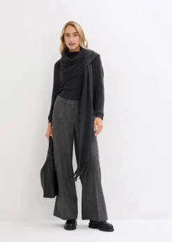 bonprix Bekleidung·Umstandsmode|Premium^Pullover aus superfeiner Merinowolle dunkelgrau meliert