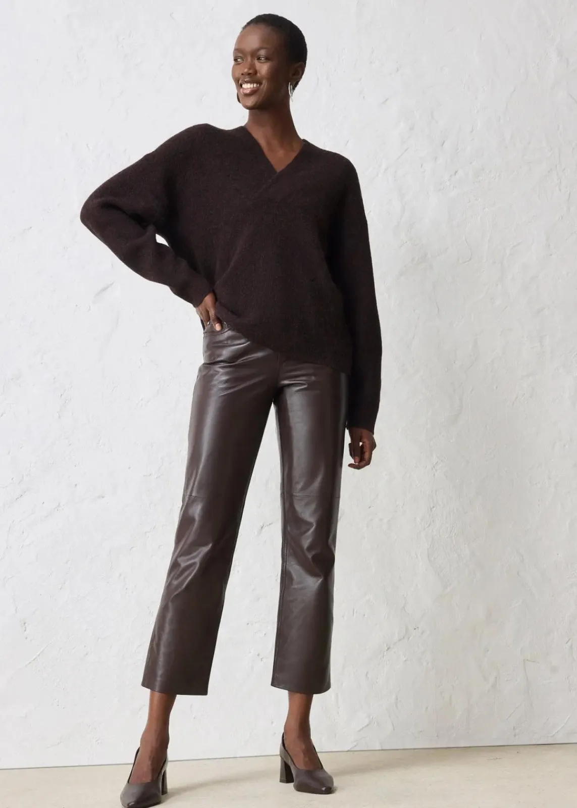 bonprix Bekleidung·Umstandsmode|Bekleidung·Jeans^Pullover aus wärmendem Alpaka-Mix dunkelbraun