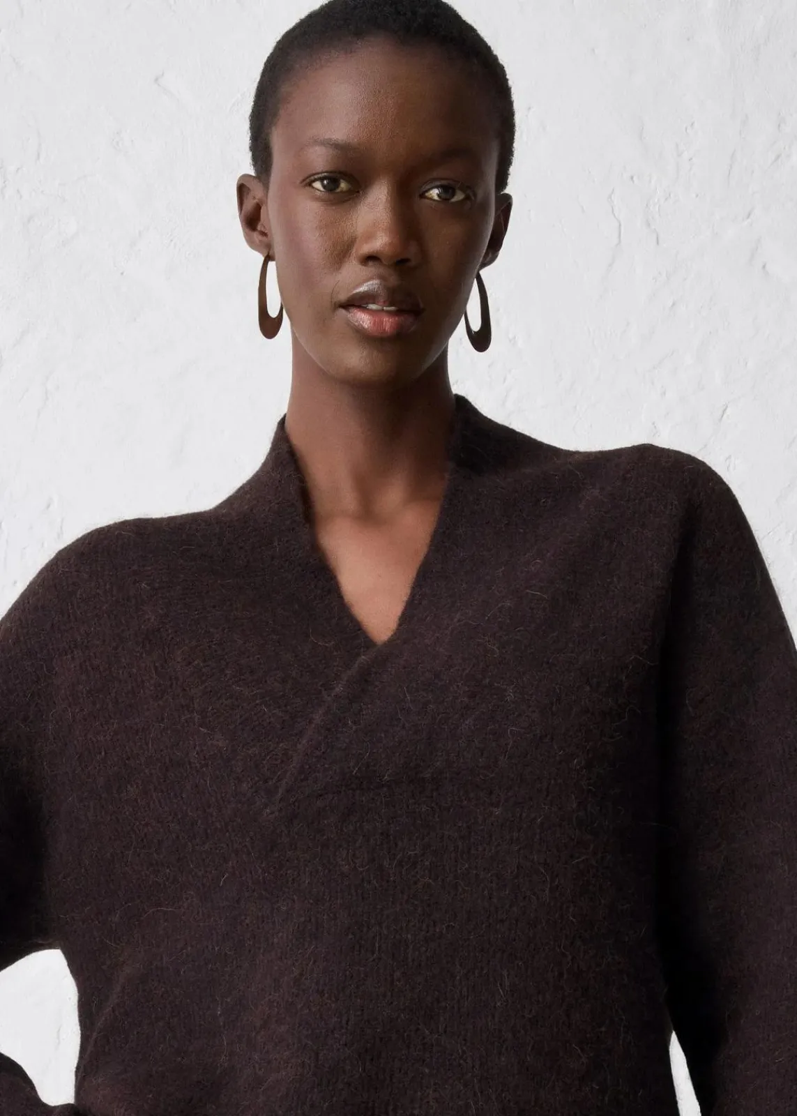 bonprix Bekleidung·Umstandsmode|Bekleidung·Jeans^Pullover aus wärmendem Alpaka-Mix dunkelbraun