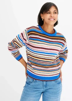 bonprix Bekleidung·Umstandsmode|Bekleidung·Jeans^Pullover gestreift azurblau geringelt