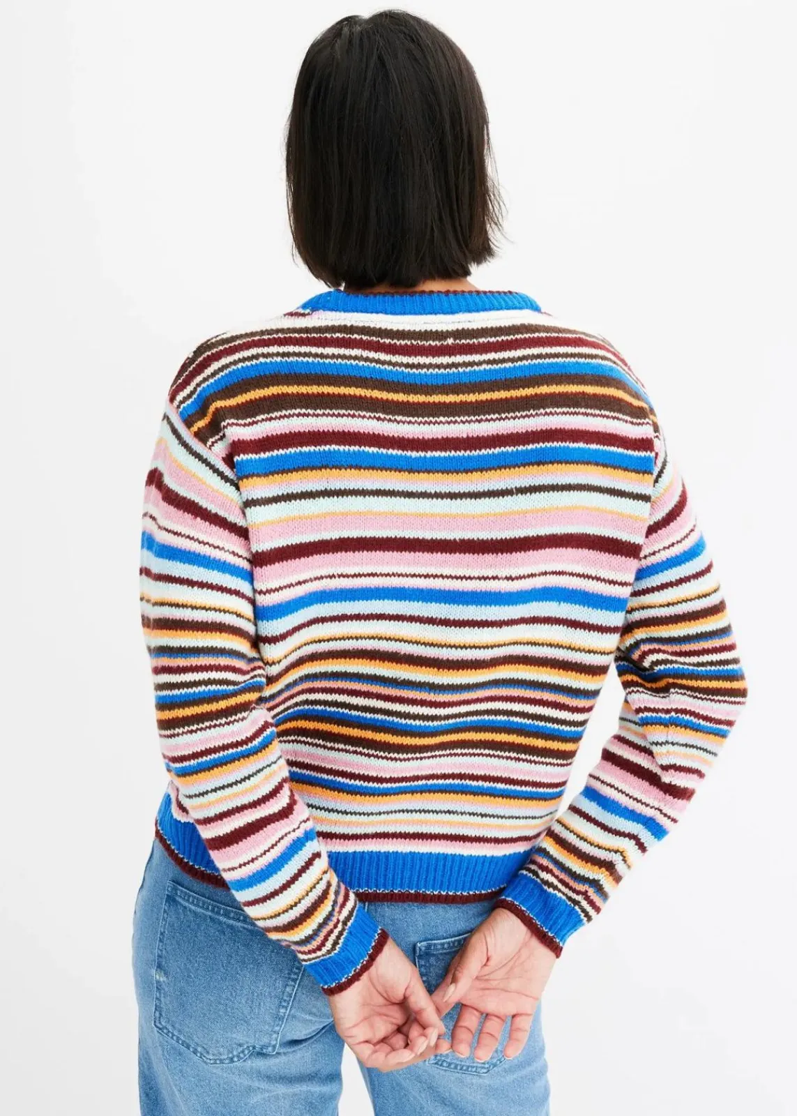 bonprix Bekleidung·Umstandsmode|Bekleidung·Jeans^Pullover gestreift azurblau geringelt