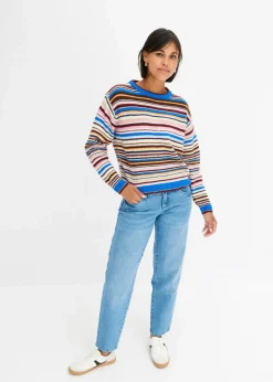 bonprix Bekleidung·Umstandsmode|Bekleidung·Jeans^Pullover gestreift azurblau geringelt