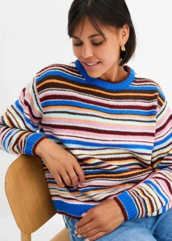 bonprix Bekleidung·Umstandsmode|Bekleidung·Jeans^Pullover gestreift azurblau geringelt