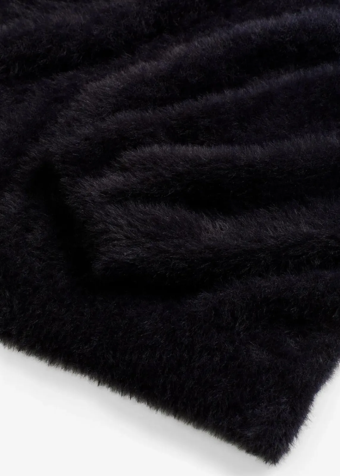 bonprix Pullover & Strickjacken|Strickmode^Pullover in Plüsch-Optik schwarz