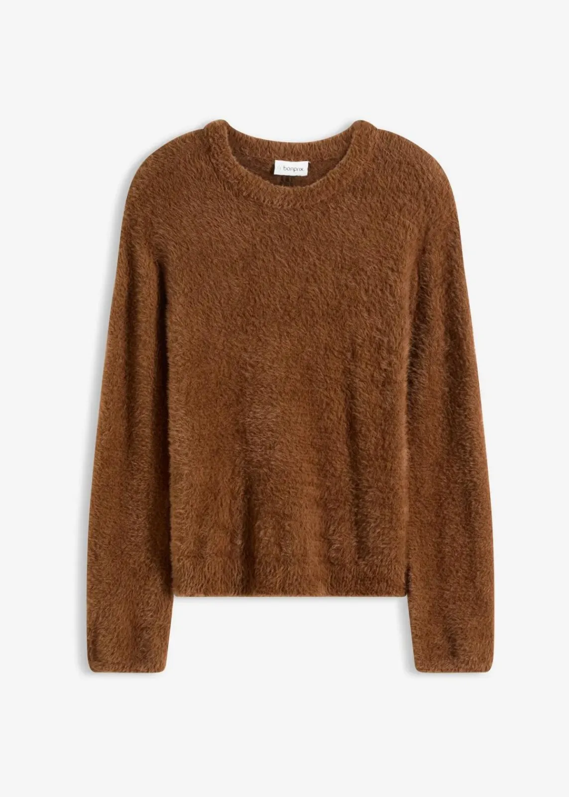 bonprix Bekleidung·Umstandsmode|Pullover & Strickjacken^Pullover in Plüsch-Optik pimentbraun