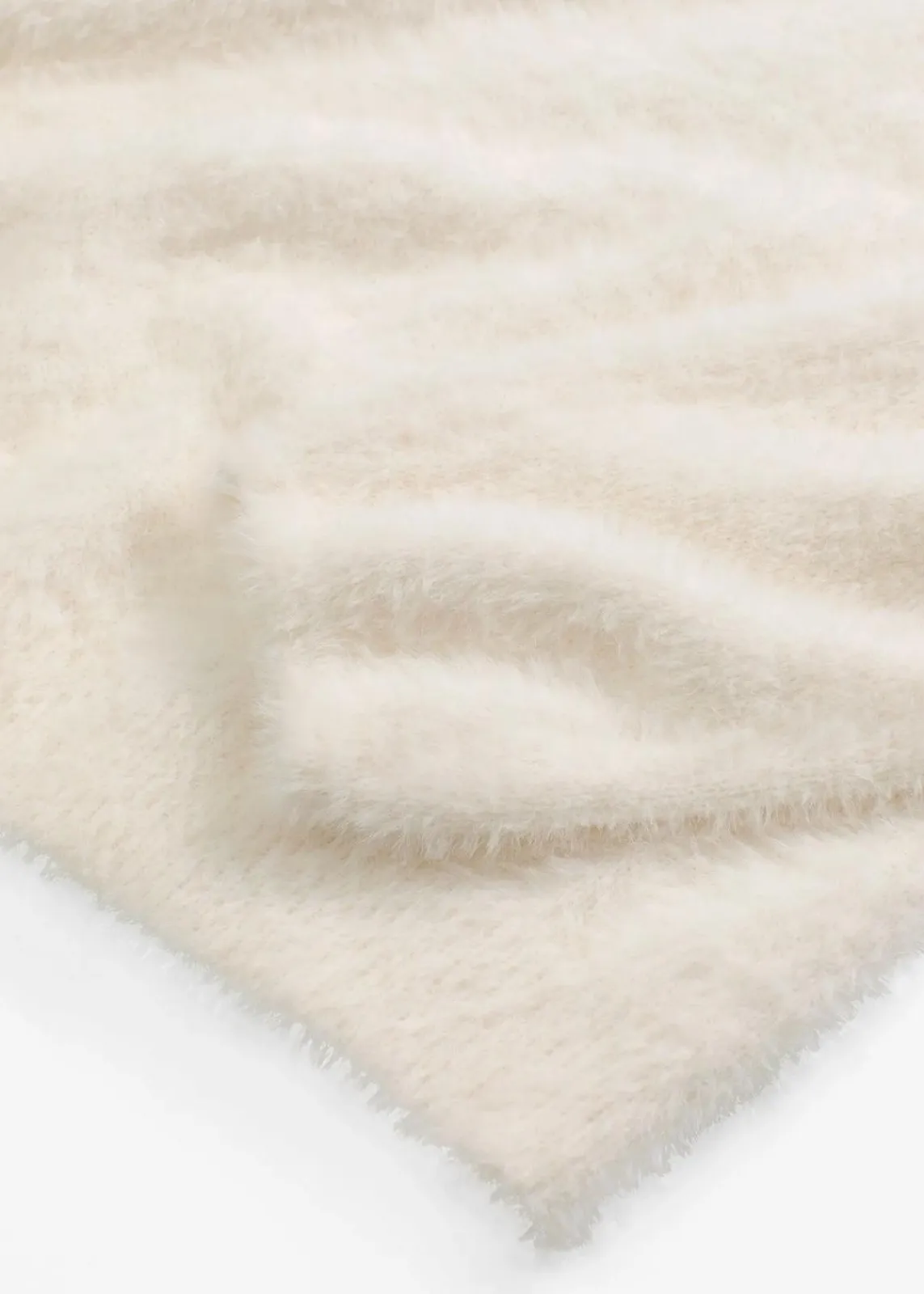 bonprix Bekleidung·Umstandsmode|Pullover & Strickjacken^Pullover in Plüsch-Optik perlweiß