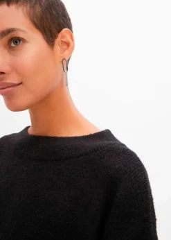 bonprix Pullover & Strickjacken|Strickmode^Pullover mit Ballonärmeln schwarz