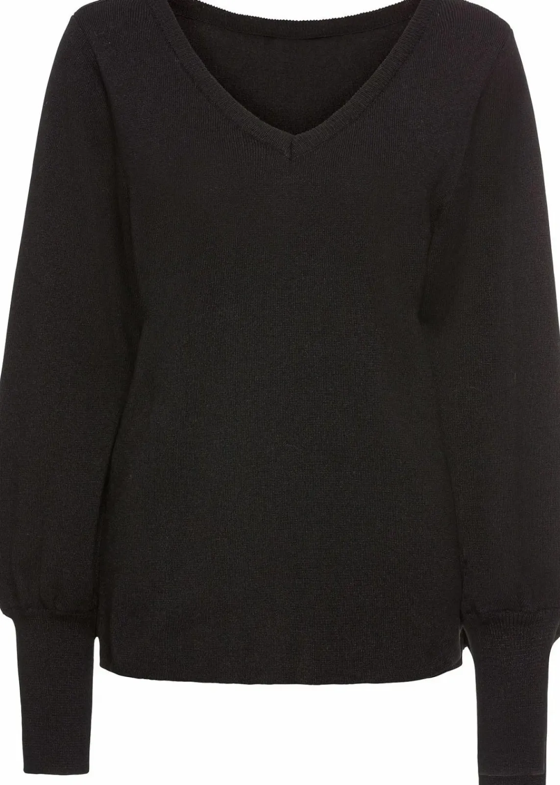 bonprix Bekleidung·Umstandsmode|Strickmode^Pullover mit Ballonärmeln schwarz