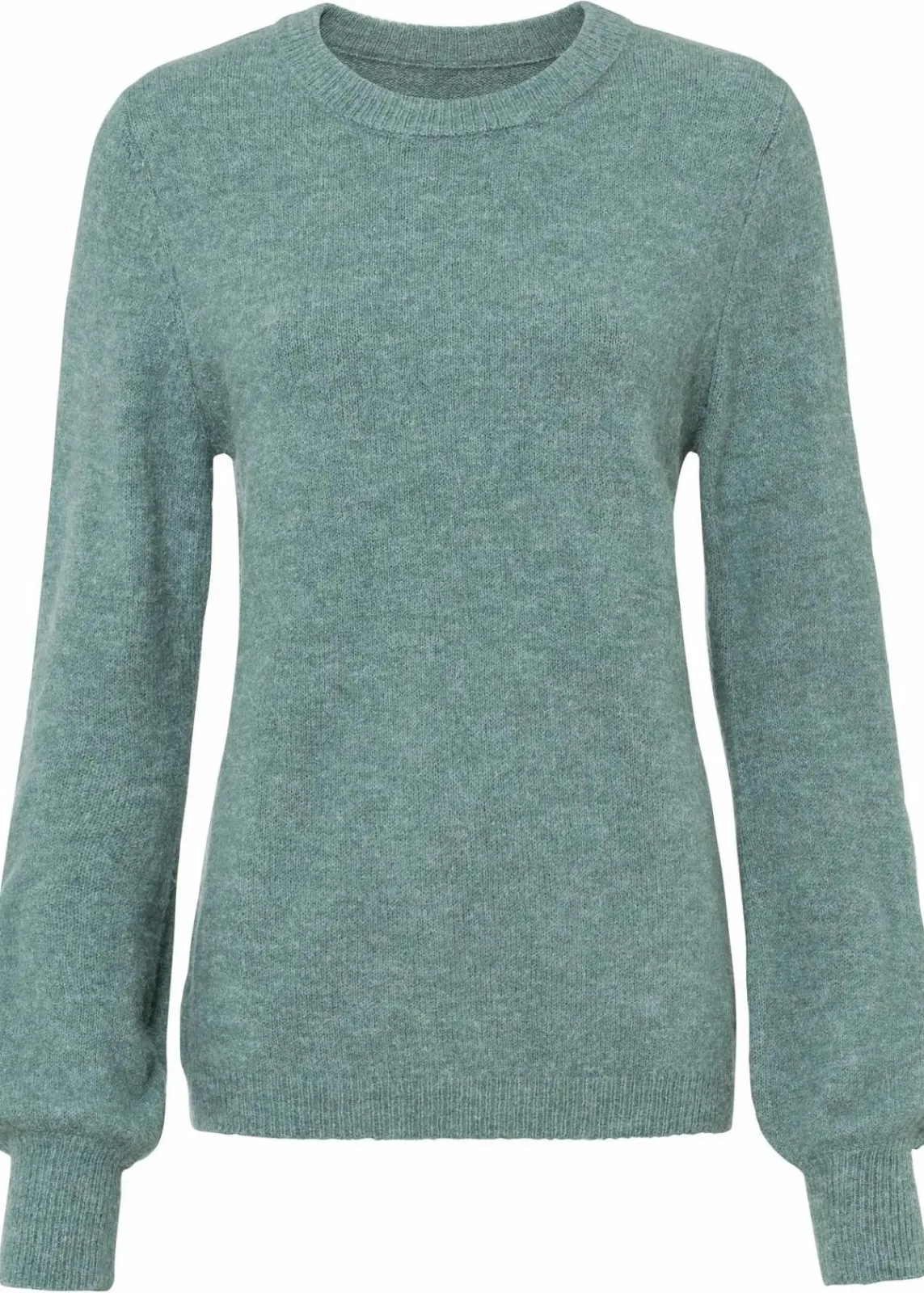 bonprix Bekleidung·Umstandsmode|Pullover & Strickjacken^Pullover mit Ballonärmeln mineralblau meliert