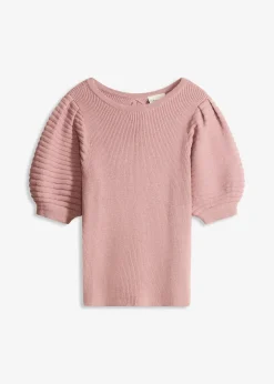 bonprix Bekleidung·Umstandsmode|Bekleidung·Jeans^Pullover mit Ballonärmeln rosenholz