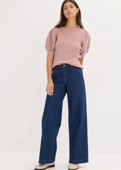 bonprix Bekleidung·Umstandsmode|Bekleidung·Jeans^Pullover mit Ballonärmeln rosenholz