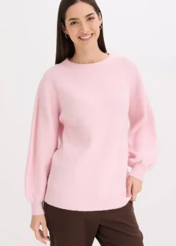 bonprix Bekleidung·Umstandsmode|Bekleidung·Jeans^Pullover mit Ballonärmeln kristallrosa