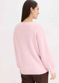 bonprix Bekleidung·Umstandsmode|Bekleidung·Jeans^Pullover mit Ballonärmeln kristallrosa