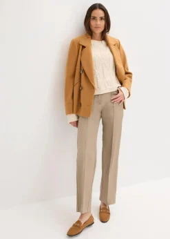 bonprix Bekleidung·Umstandsmode|Bekleidung·Jeans^Pullover mit Baumwollanteil kieselbeige meliert