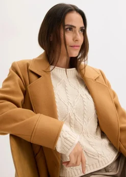 bonprix Bekleidung·Umstandsmode|Bekleidung·Jeans^Pullover mit Baumwollanteil kieselbeige meliert