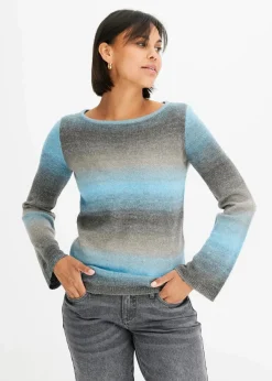 bonprix Bekleidung·Umstandsmode|Bekleidung·Jeans^Pullover mit Farbverlauf alpenblau/hellgrau meliert/grau/rauchgrau/anthrazit
