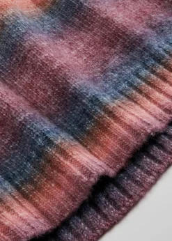 bonprix Bekleidung·Umstandsmode|Strickmode^Pullover mit Farbverlauf und Wollanteil himbeerrose/dunkelblau/rostbraun/ahornrot