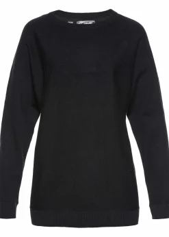 bonprix Strickmode|Pullover & Strickjacken^Pullover mit Fledermausärmeln schwarz