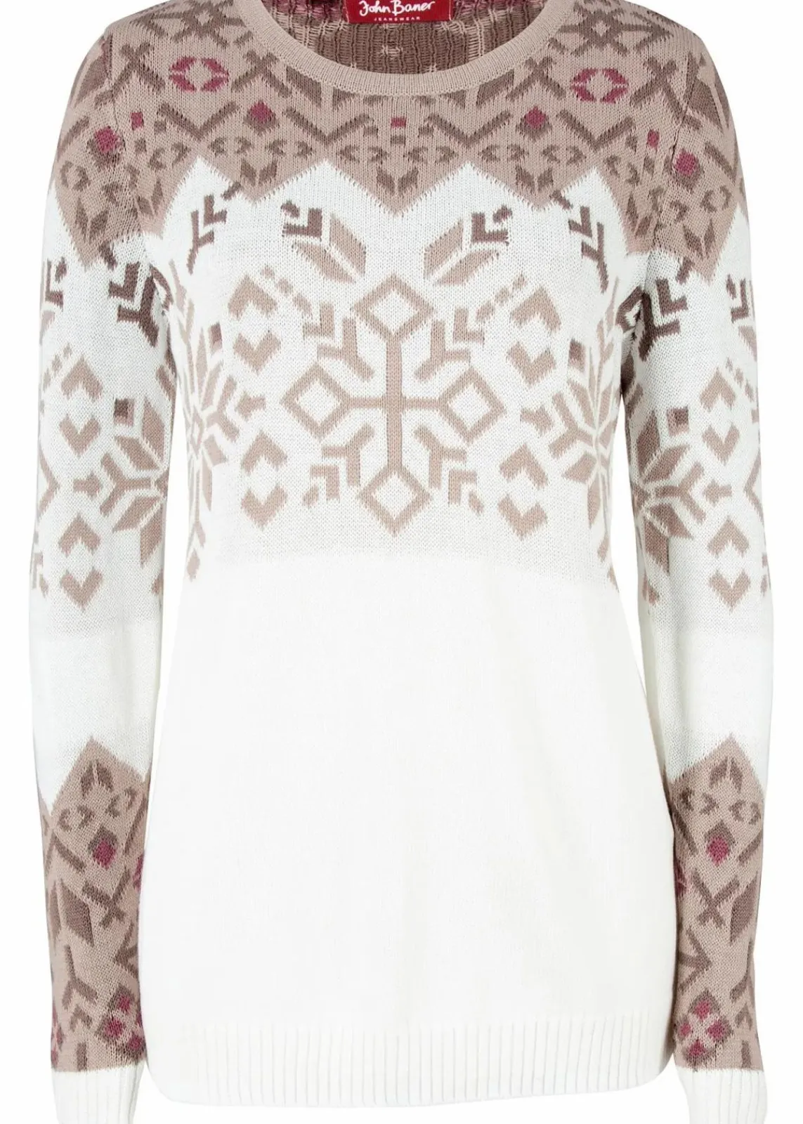 bonprix Bekleidung·Umstandsmode|Pullover & Strickjacken^Pullover mit Norwegermuster wollweiß Norwegermuster