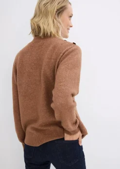 bonprix Nachhaltigere Materialien|Pullover & Strickjacken^Pullover mit Pailetten maronenbraun
