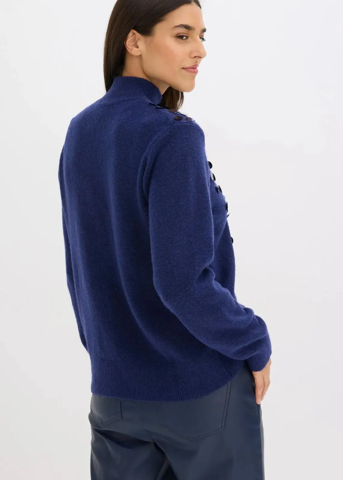 bonprix Bekleidung·Umstandsmode|Bekleidung·Jeans^Pullover mit Pailetten mitternachtsblau