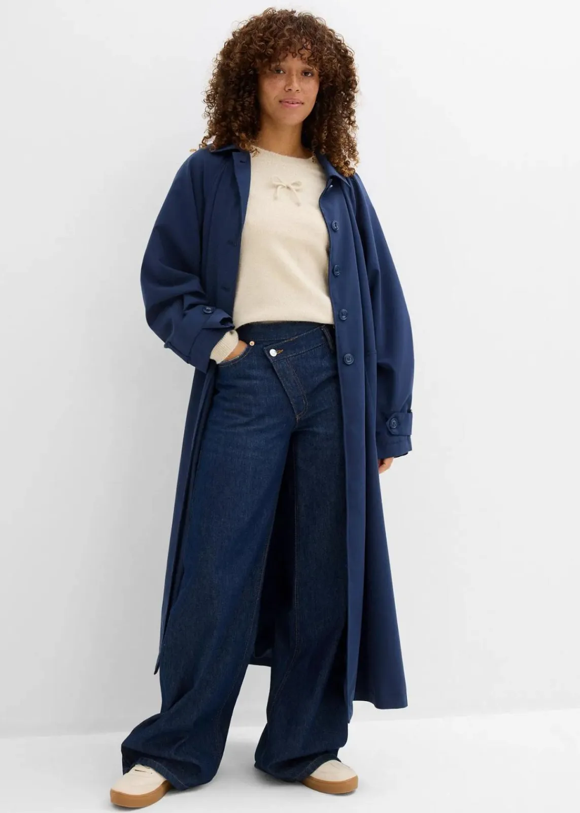 bonprix Bekleidung·Umstandsmode|Bekleidung·Jeans^Pullover mit Schleifen hellsand meliert