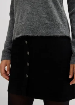 bonprix Pullover & Strickjacken|Strickmode^Pullover mit Schleifen anthrazit meliert