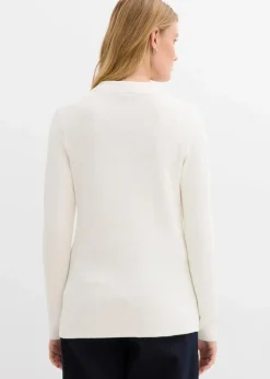 bonprix Bekleidung·Umstandsmode|Strickmode^Pullover mit Stehkragen wollweiß