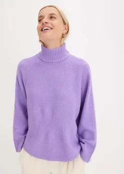 bonprix Bekleidung·Umstandsmode|Bekleidung·Jeans^Pullover mit Stehkragen softlila
