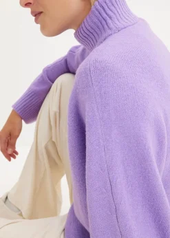 bonprix Bekleidung·Umstandsmode|Bekleidung·Jeans^Pullover mit Stehkragen softlila