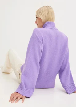 bonprix Bekleidung·Umstandsmode|Bekleidung·Jeans^Pullover mit Stehkragen softlila