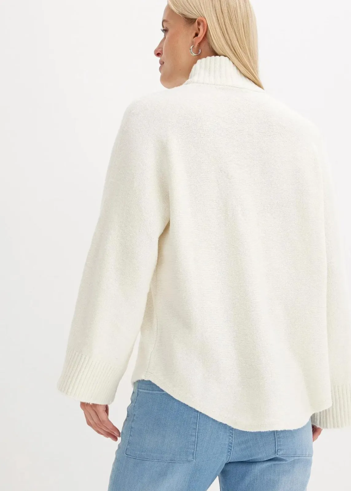 bonprix Pullover & Strickjacken|Strickmode^Pullover mit Stehkragen cremeweiß