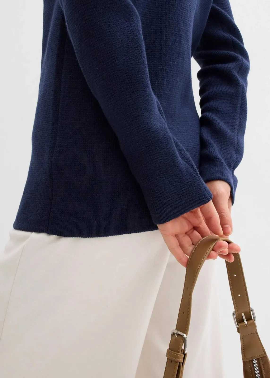 bonprix Bekleidung·Umstandsmode|Strickmode^Pullover mit Stehkragen dunkelblau
