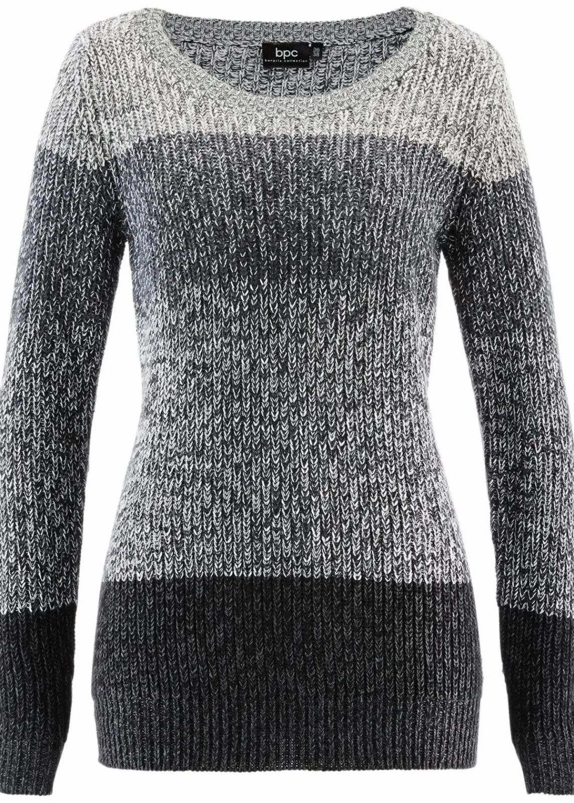 bonprix Bekleidung·Umstandsmode|Bekleidung·Jeans^Pullover mit Streifenmuster anthrazit meliert gestreift