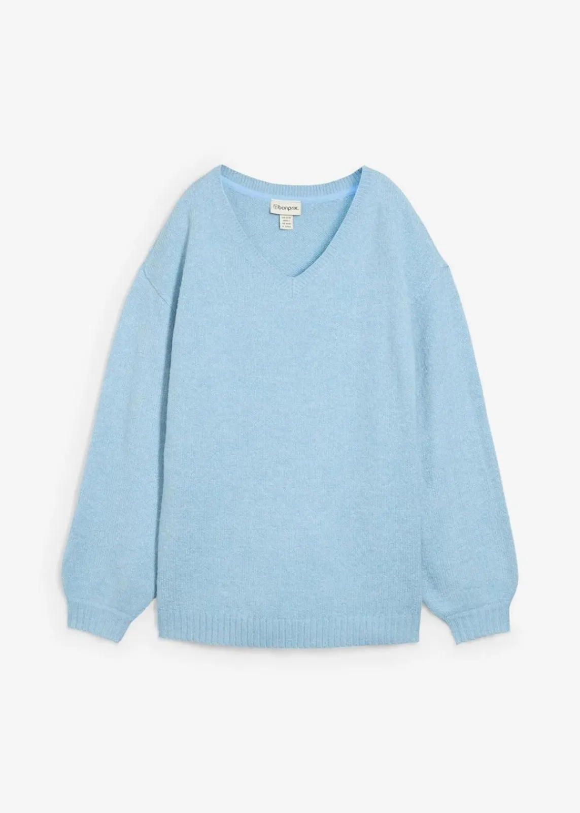 bonprix Bekleidung·Umstandsmode|Bekleidung·Röcke^Pullover mit V-Ausschnitt eisblau meliert